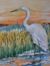 2. Egret at Dusk